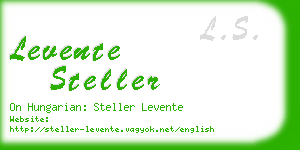 levente steller business card